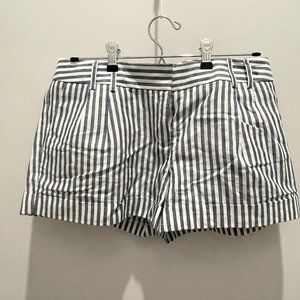 Express Shorts, Size 10, Blue and White Stripes, Seersucker